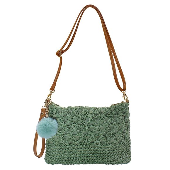 Straw Crossbody Bags Summer Woven Shoulder Purse Beach Wristlet Zier B) - Picture 1 of 6